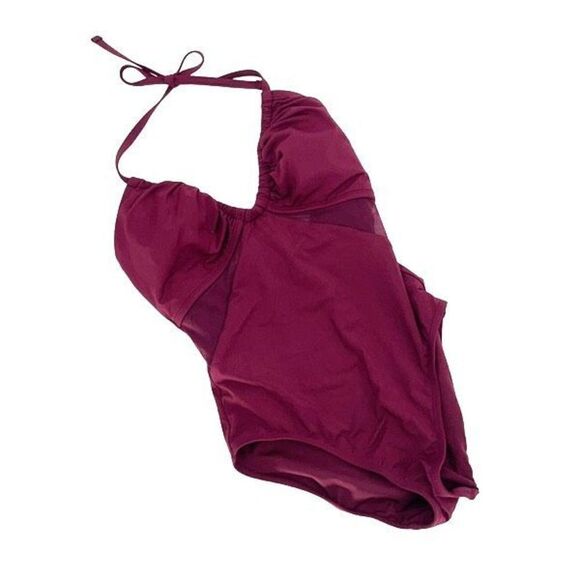 Bleu Rod Beattie Womens Don't Mesh With Me Halter Swimsuit Pomegranate Size 4‎ - Picture 5 of 10